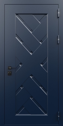 Дверь с металлобагетом и порошковым напылением «Геометрия» №1 Дверь с металлобагетом и порошковым напылением «Геометрия» №1